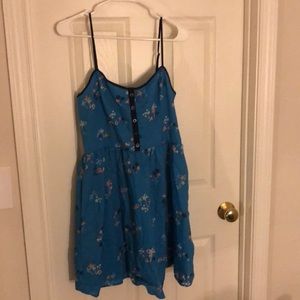 Lauren Conrad blue palm tree dress
